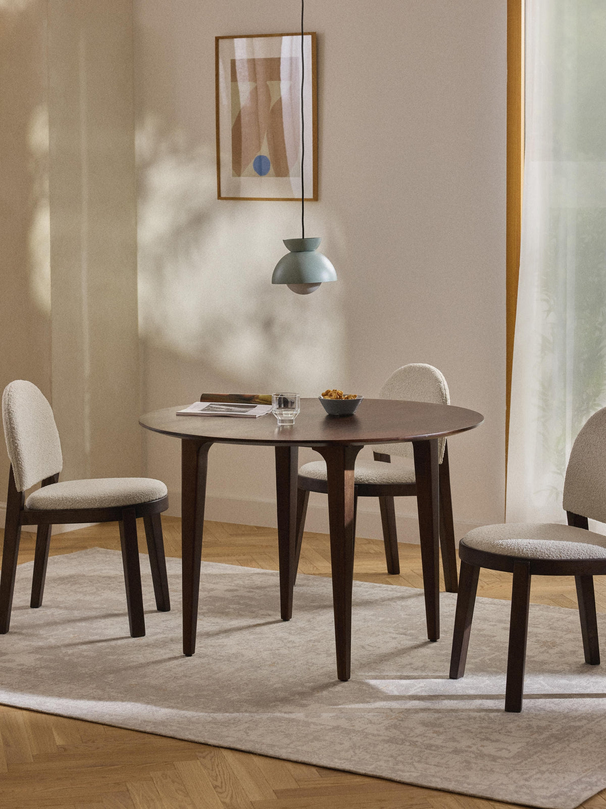 Archen Round Dining Table in Mango Wood, Ø 110 cm