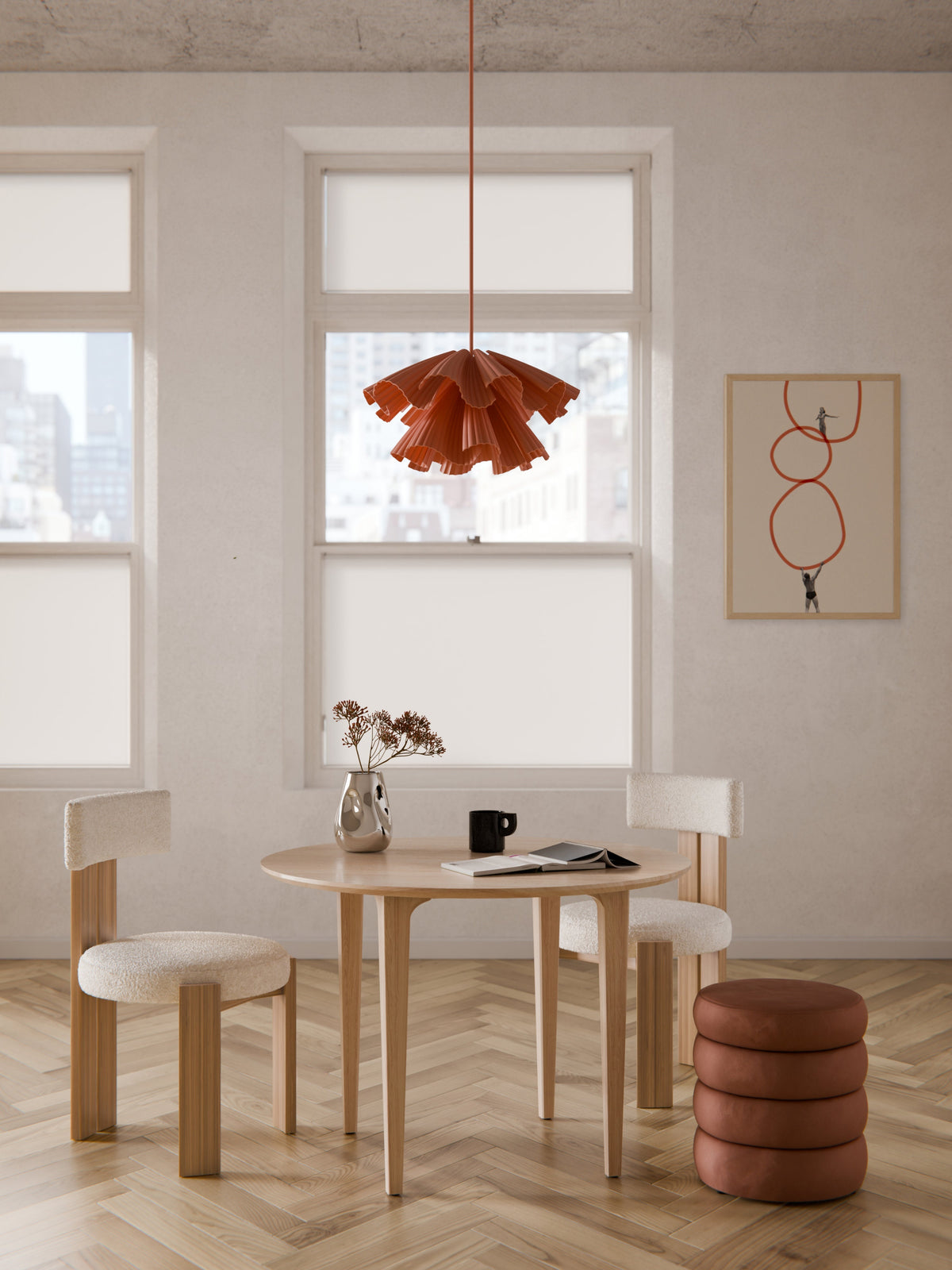 Archen Round Dining Table in Oak, Ø 110 cm