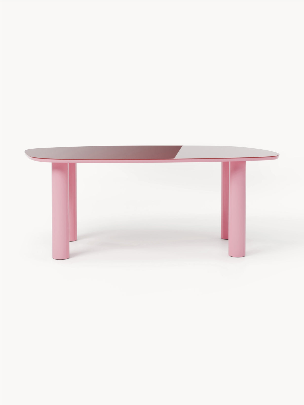 Benir Organic Dining Table with Glass Top, 200 x 110 cm
