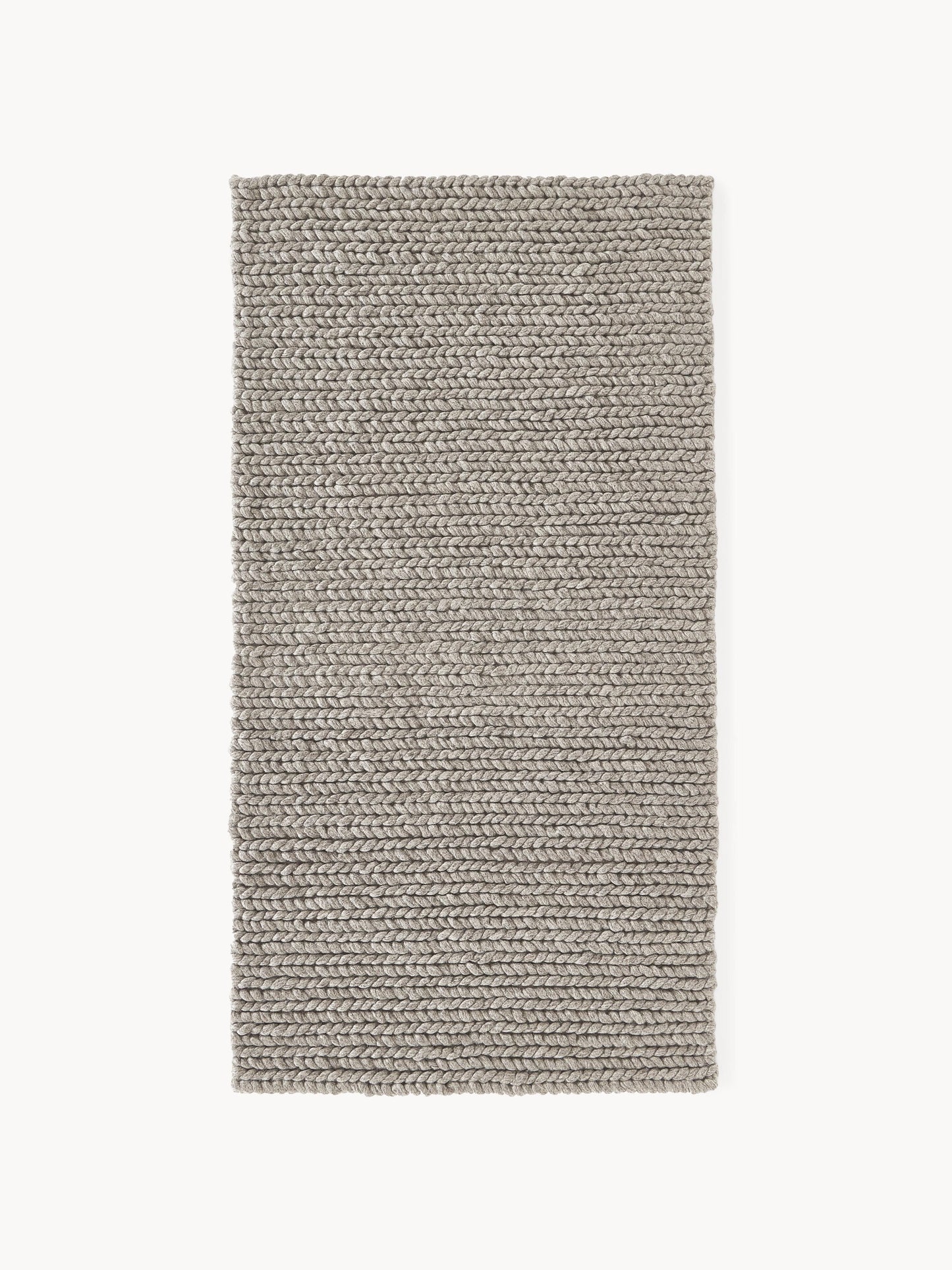 Brunella Handmade Wool Rug with Braided Texture