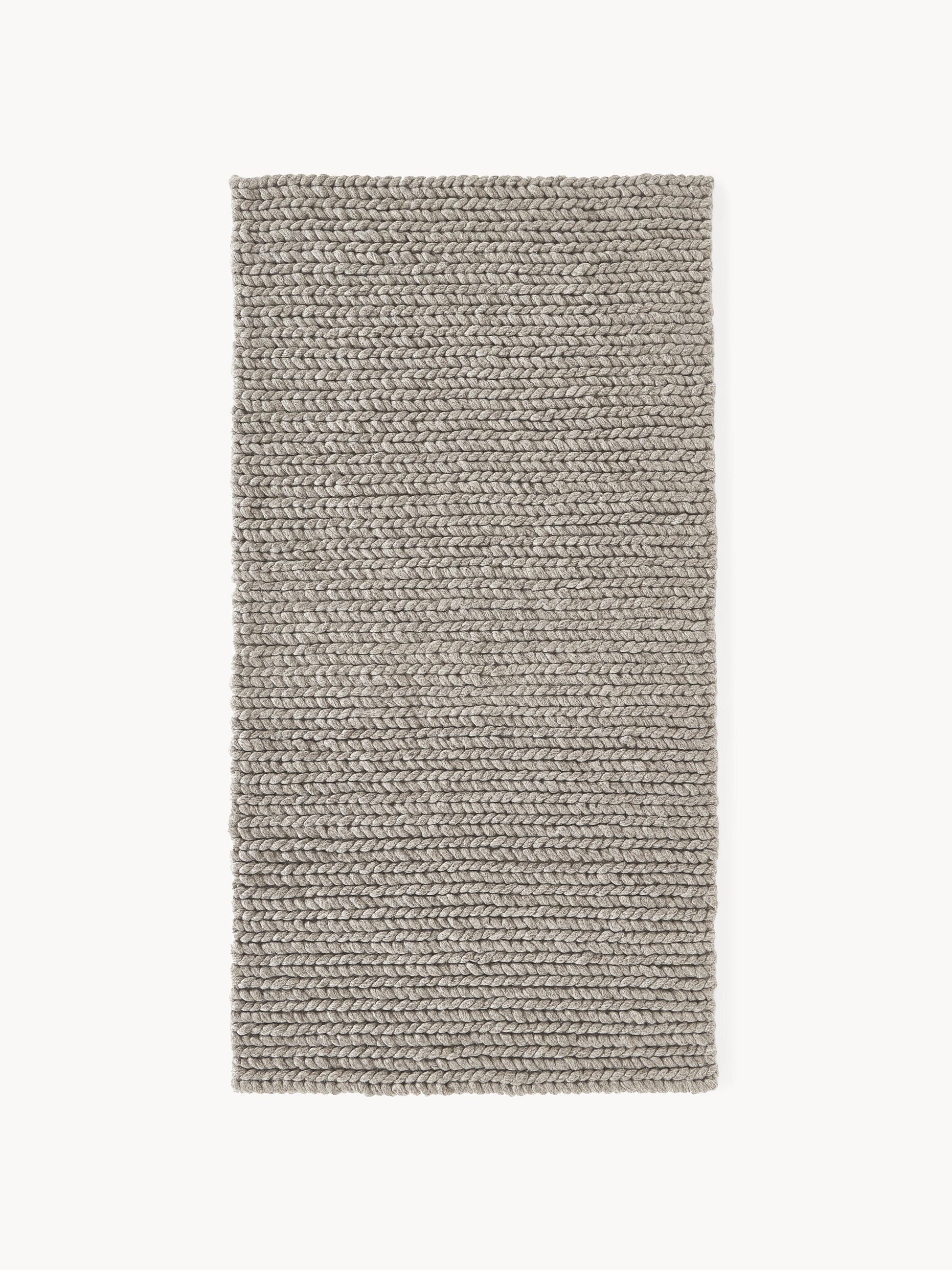 Brunella Handmade Wool Rug with Braided Texture