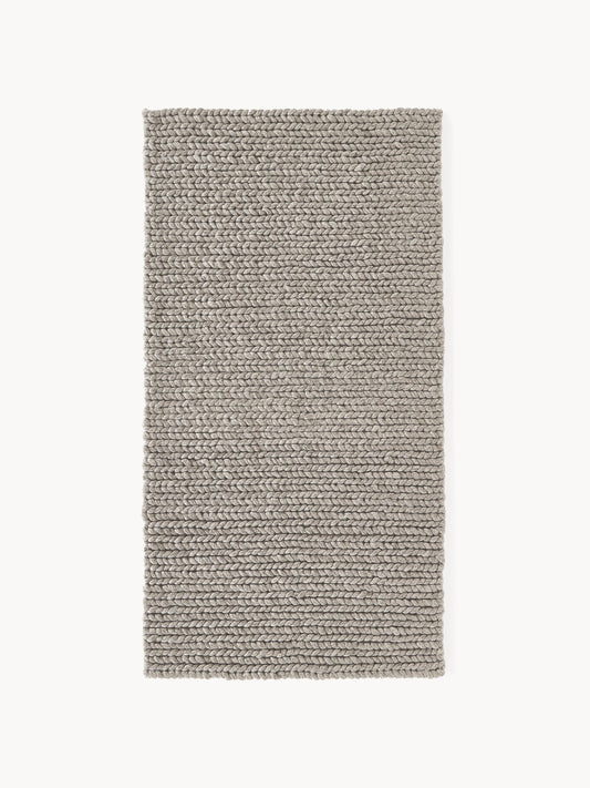 Brunella Handmade Wool Rug with Braided Texture