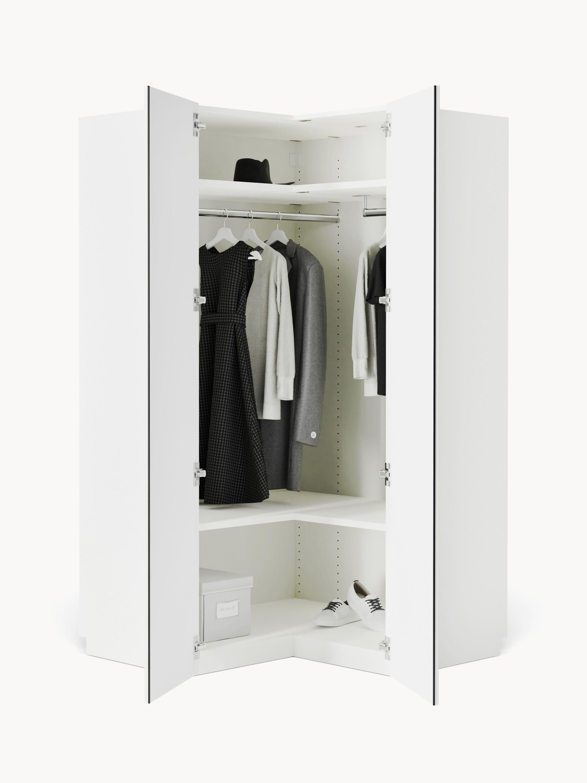 Charlotta Modular Corner Wardrobe, 115 cm Wide