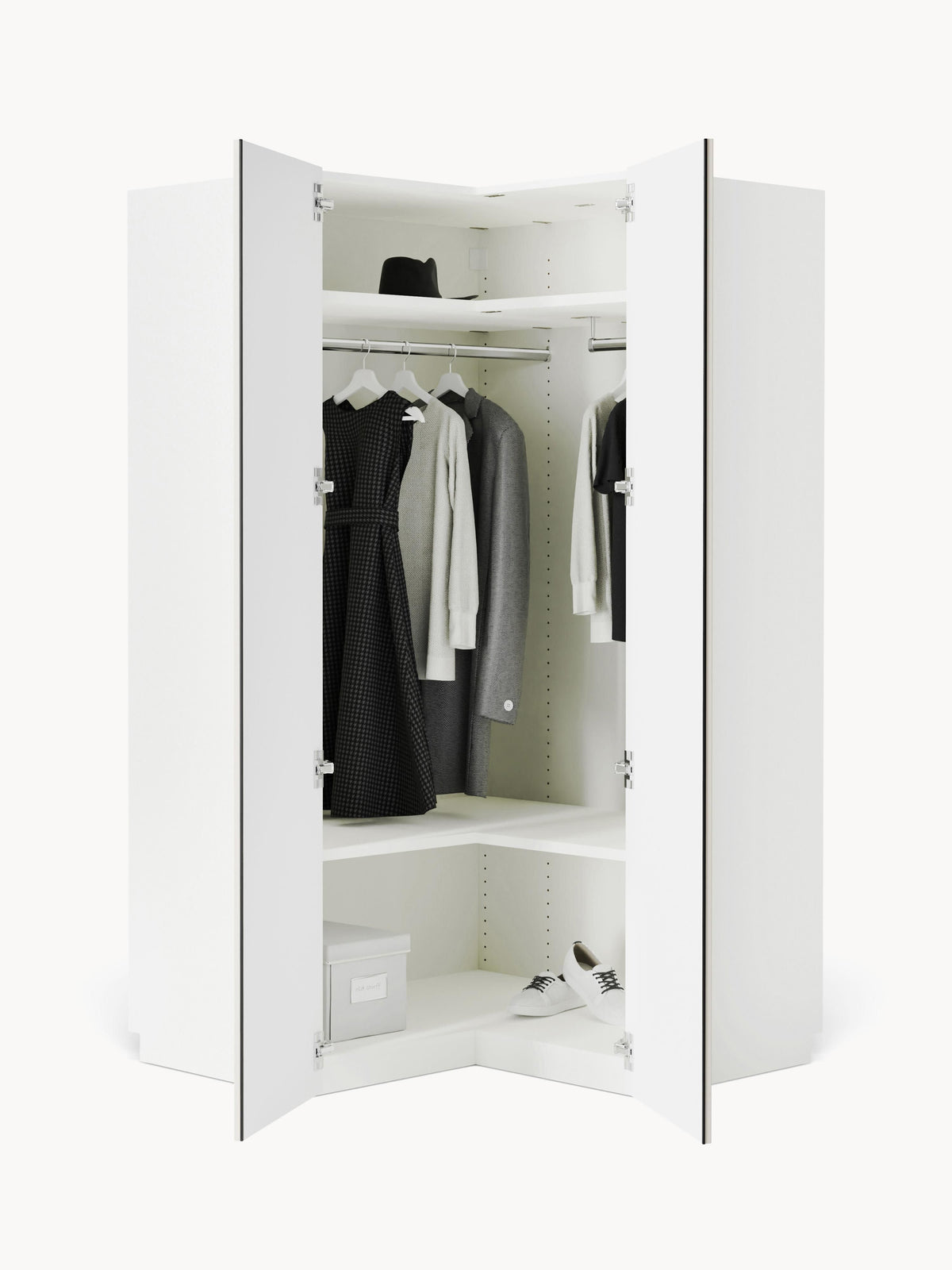 Charlotta Modular Corner Wardrobe, 115 cm Wide