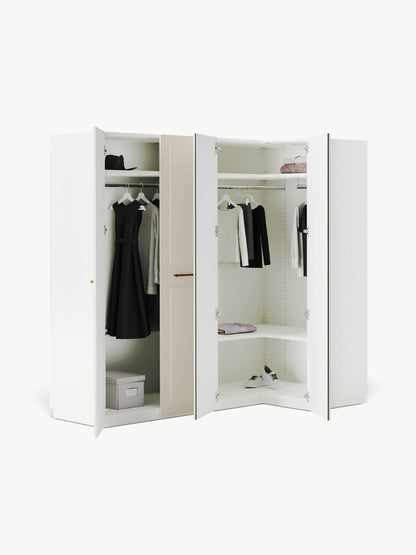 Charlotta Modular Corner Wardrobe, 215 cm Wide, in Various Sizes