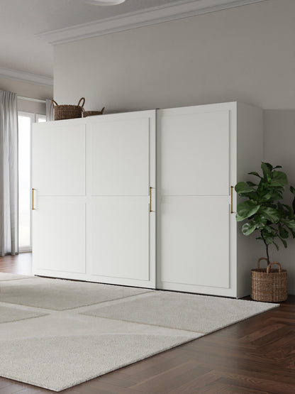 Charlotta Modular Sliding-Door Wardrobe, 300 cm Wide, in Various Sizes