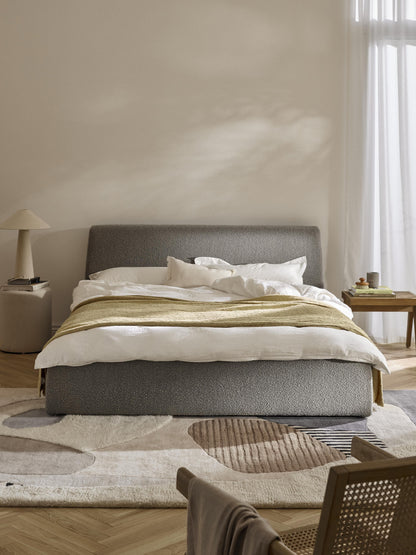 Clovis Bouclé Upholstered Bed