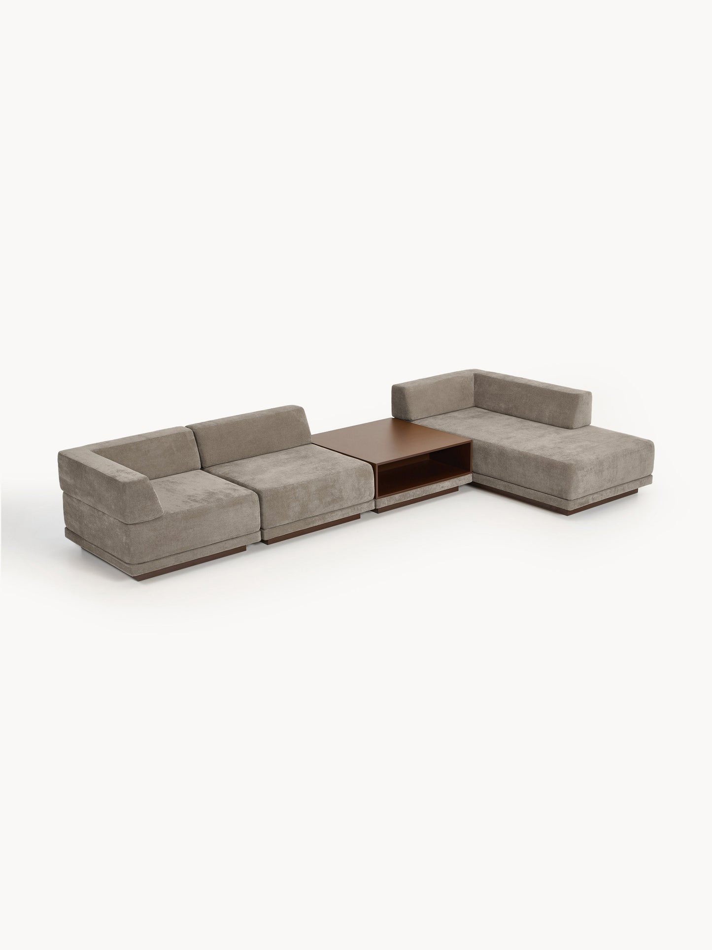 Colven Modular Corner Sofa (4-Seater) with Coffee Table