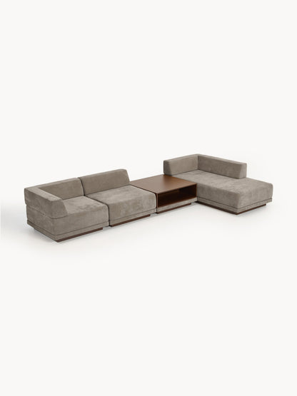 Colven Modular Corner Sofa (4-Seater) with Coffee Table