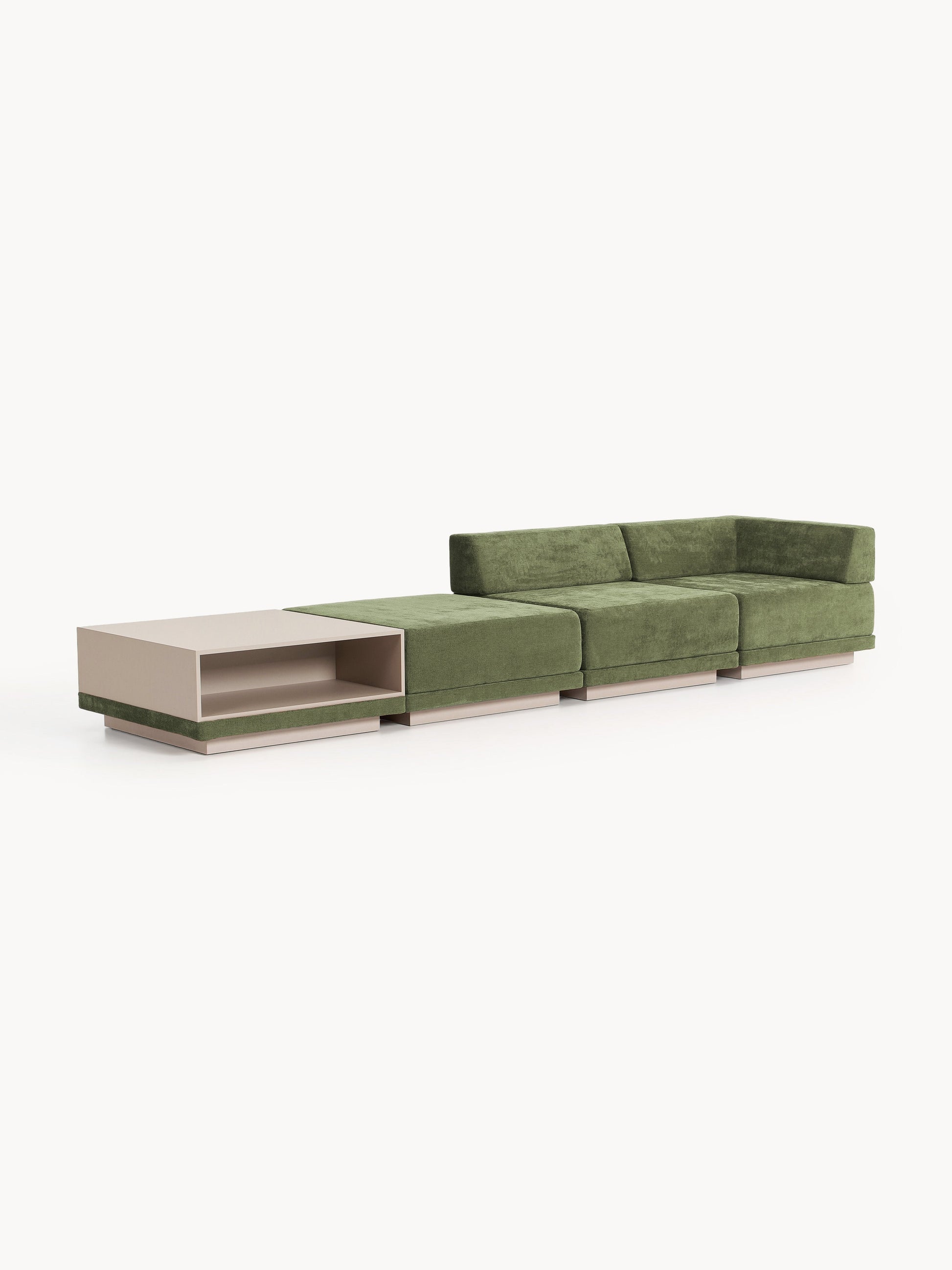 Colven Modular Sofa (4-Seater) with Coffee Table & Ottoman