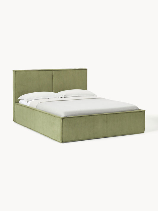 Dreanne Corduroy Upholstered Bed with Storage