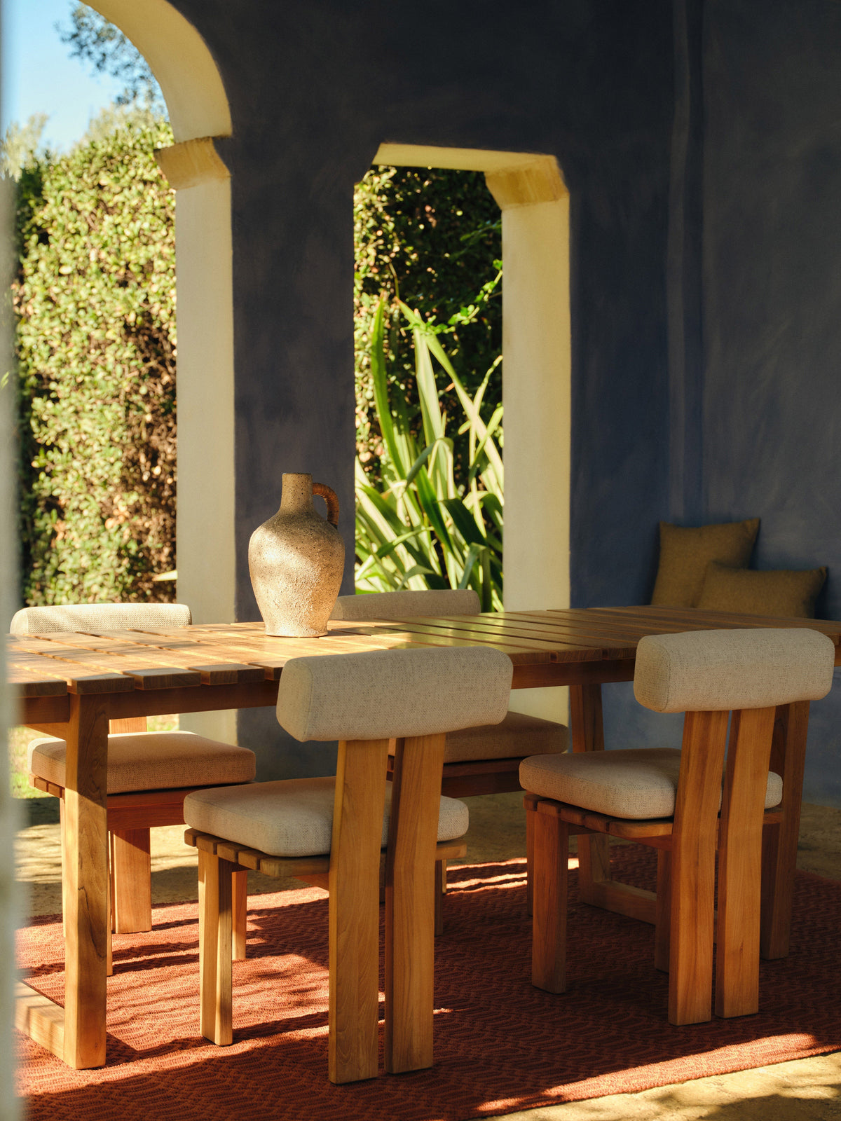 Eikan Garden Table in Teak Wood, 229 x 100 cm