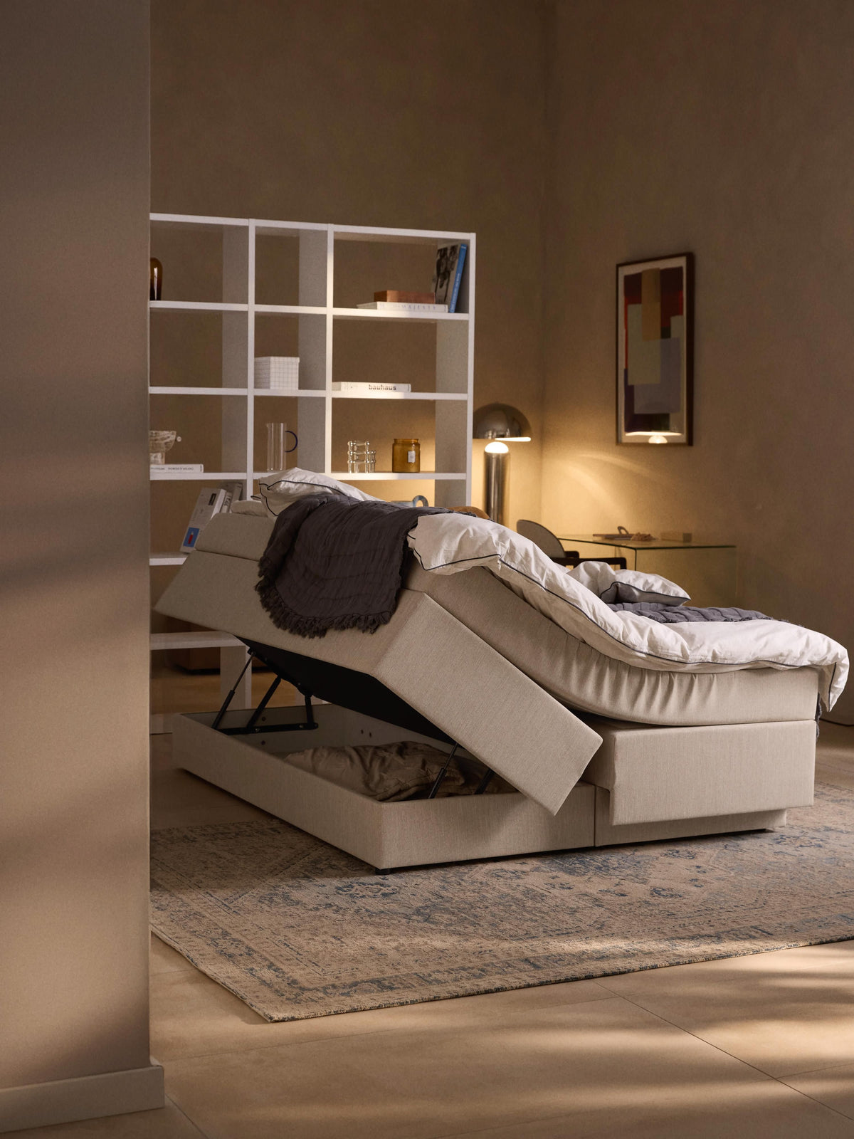 Enyra Box Spring Bed with Storage