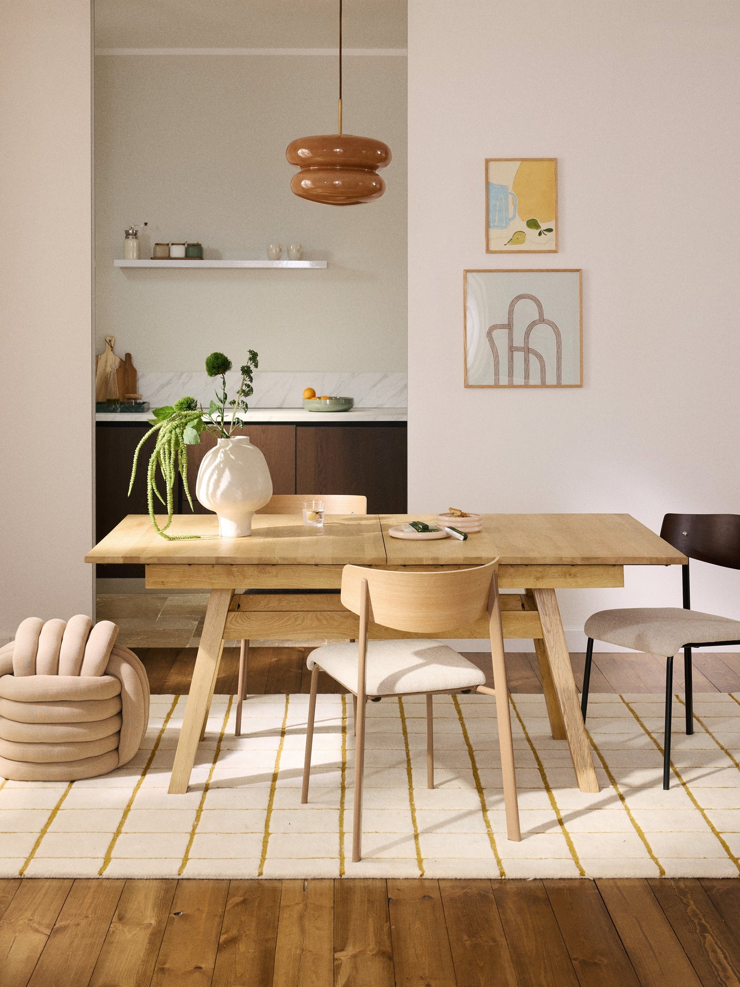 Ethen Extendable Dining Table, 180 - 220 x 100 cm