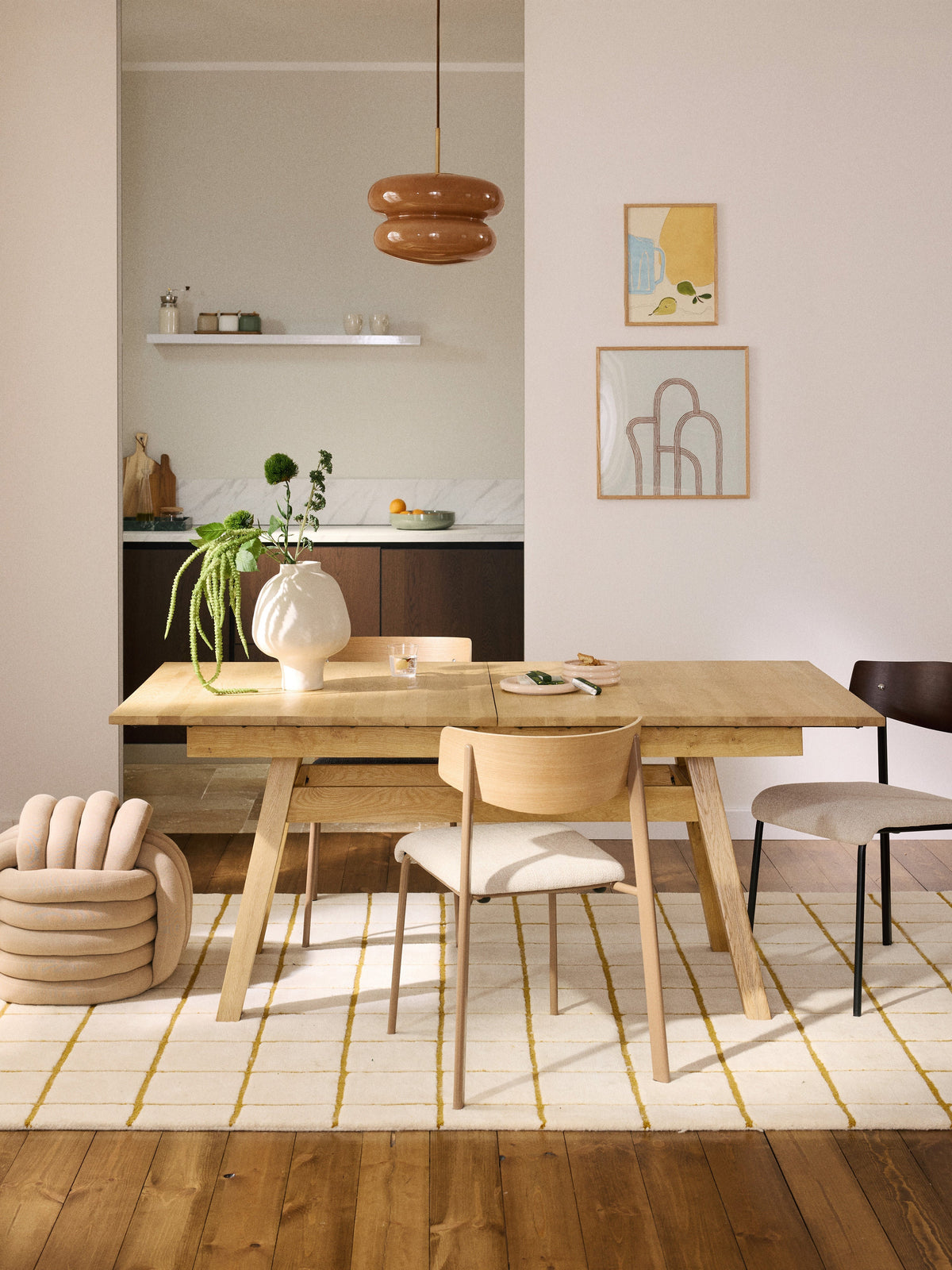 Ethen Extendable Dining Table, 180 - 220 x 100 cm