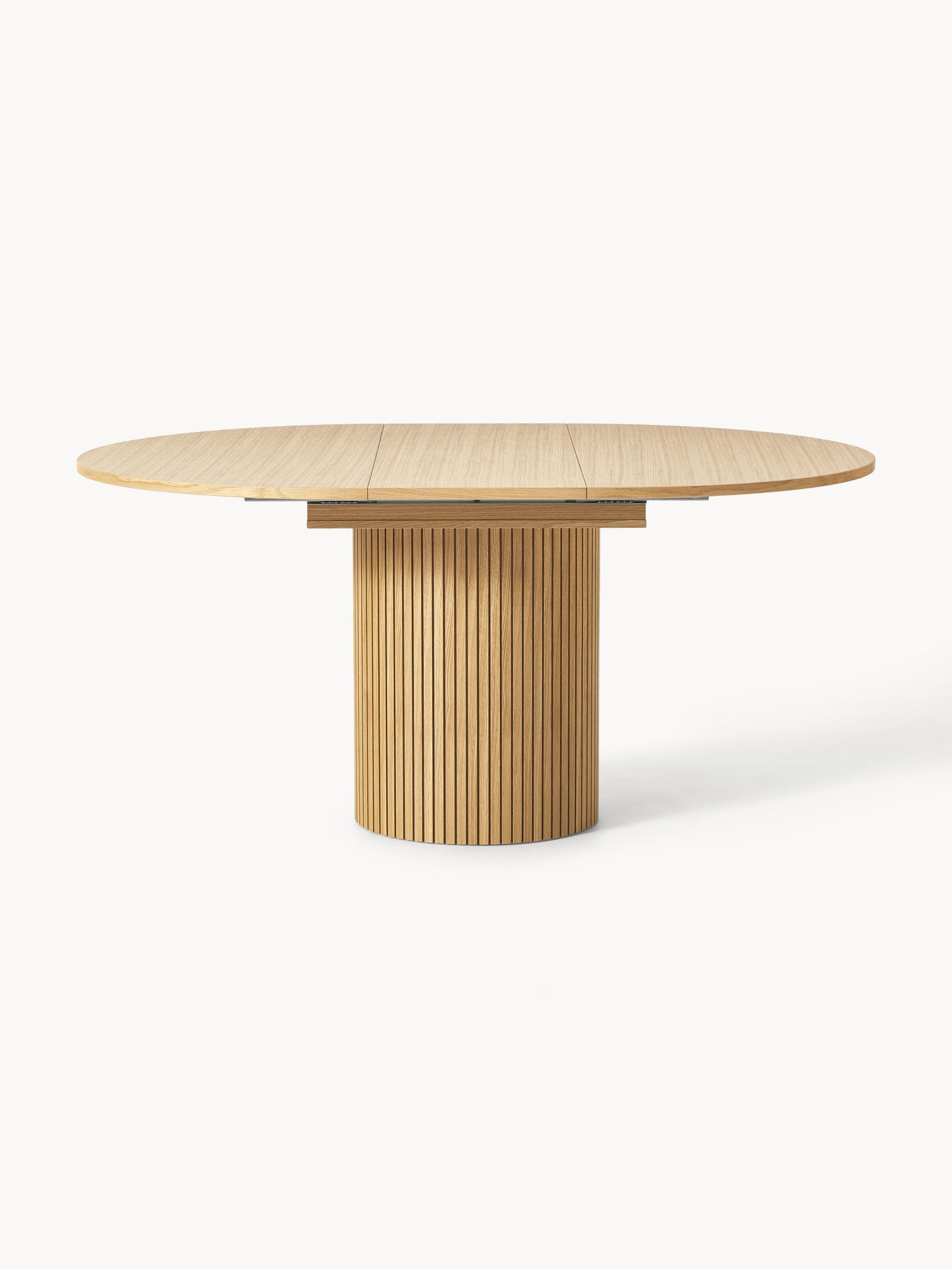 Filona Extendable Dining Table with Grooved Texture, 120 - 160 x 75 cm