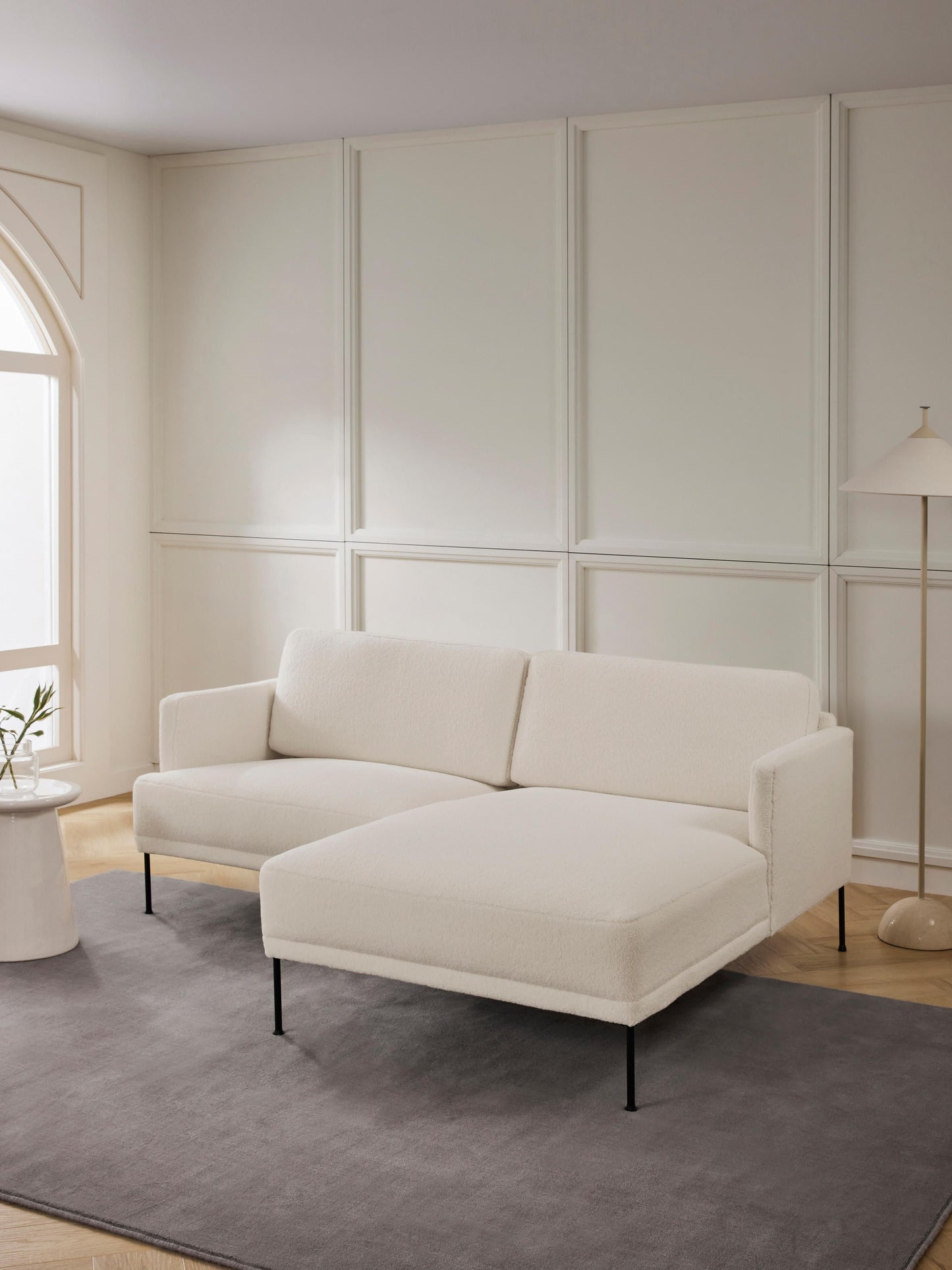Fluenta Small Teddy Fabric Corner Sofa