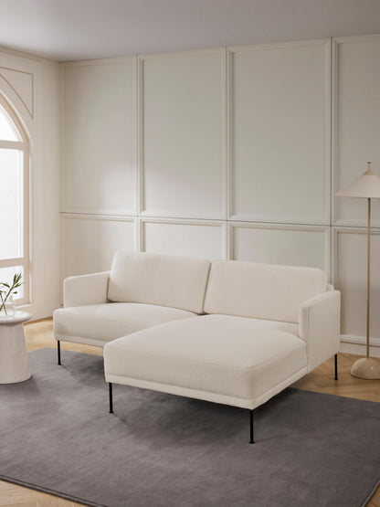 Fluenta Small Teddy Fabric Corner Sofa