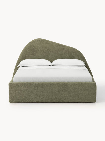 Garin Upholstered Bed in Bouclé