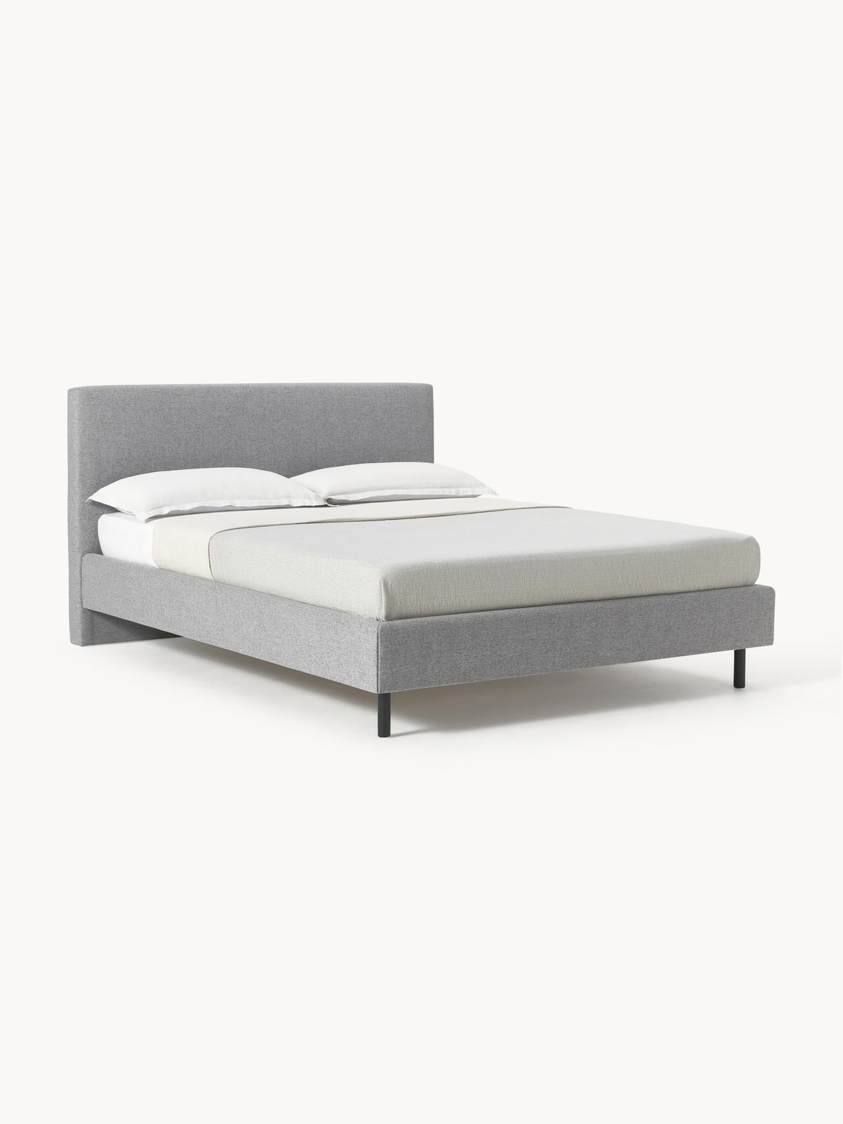 Giulla Upholstered Bed with Wooden Feet