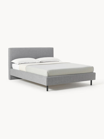 Giulla Upholstered Bed with Wooden Feet