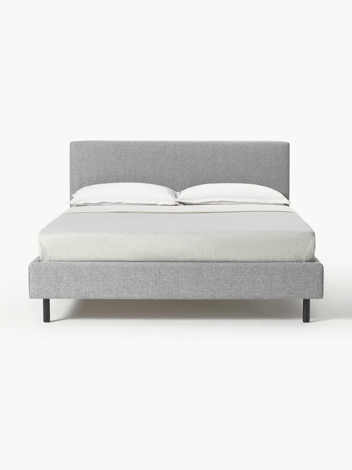 Giulla Upholstered Bed with Wooden Feet