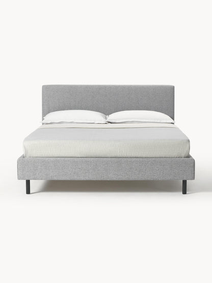 Giulla Upholstered Bed with Wooden Feet
