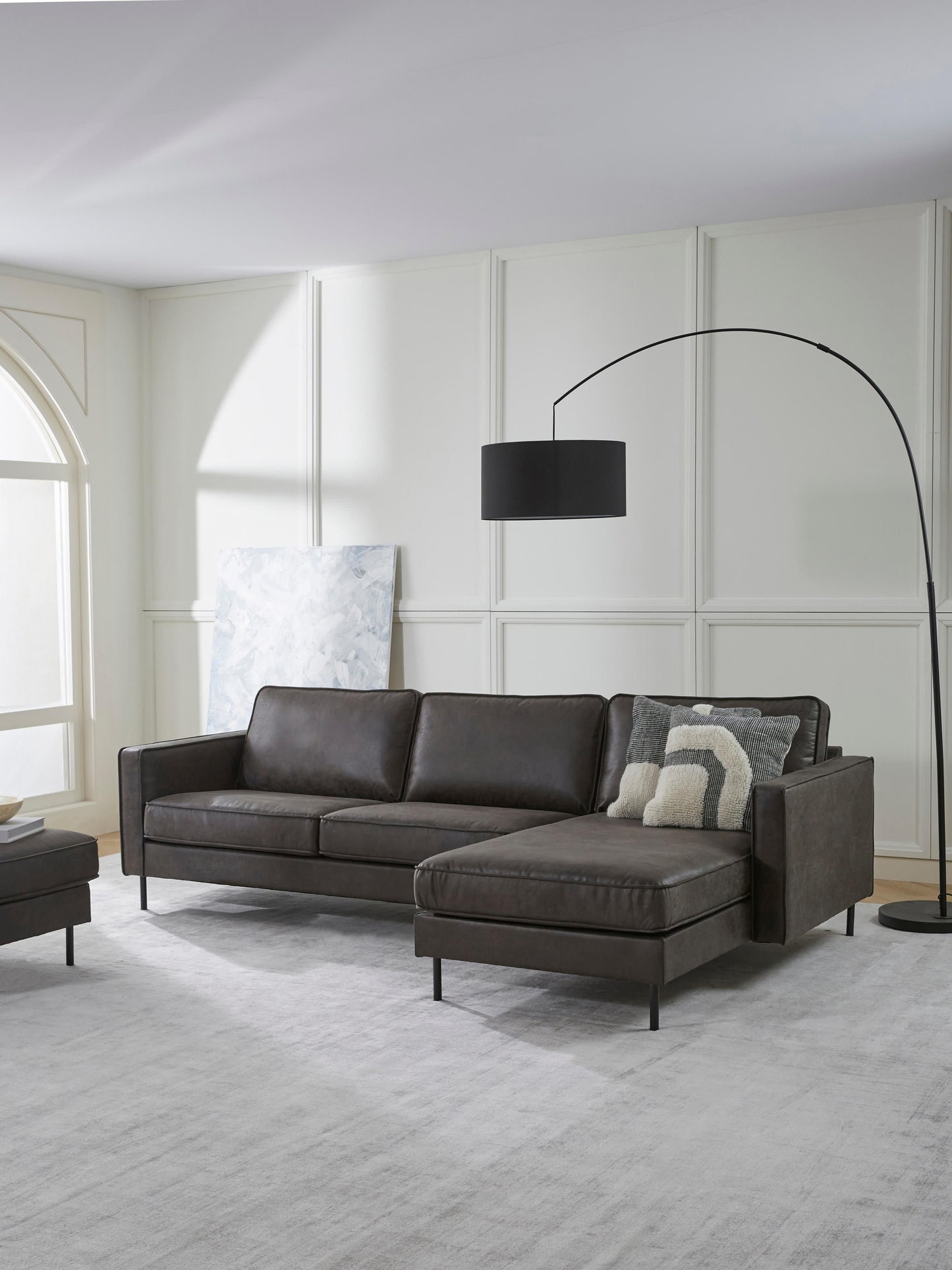 Hunton Leather Corner Sofa (3-Seater)