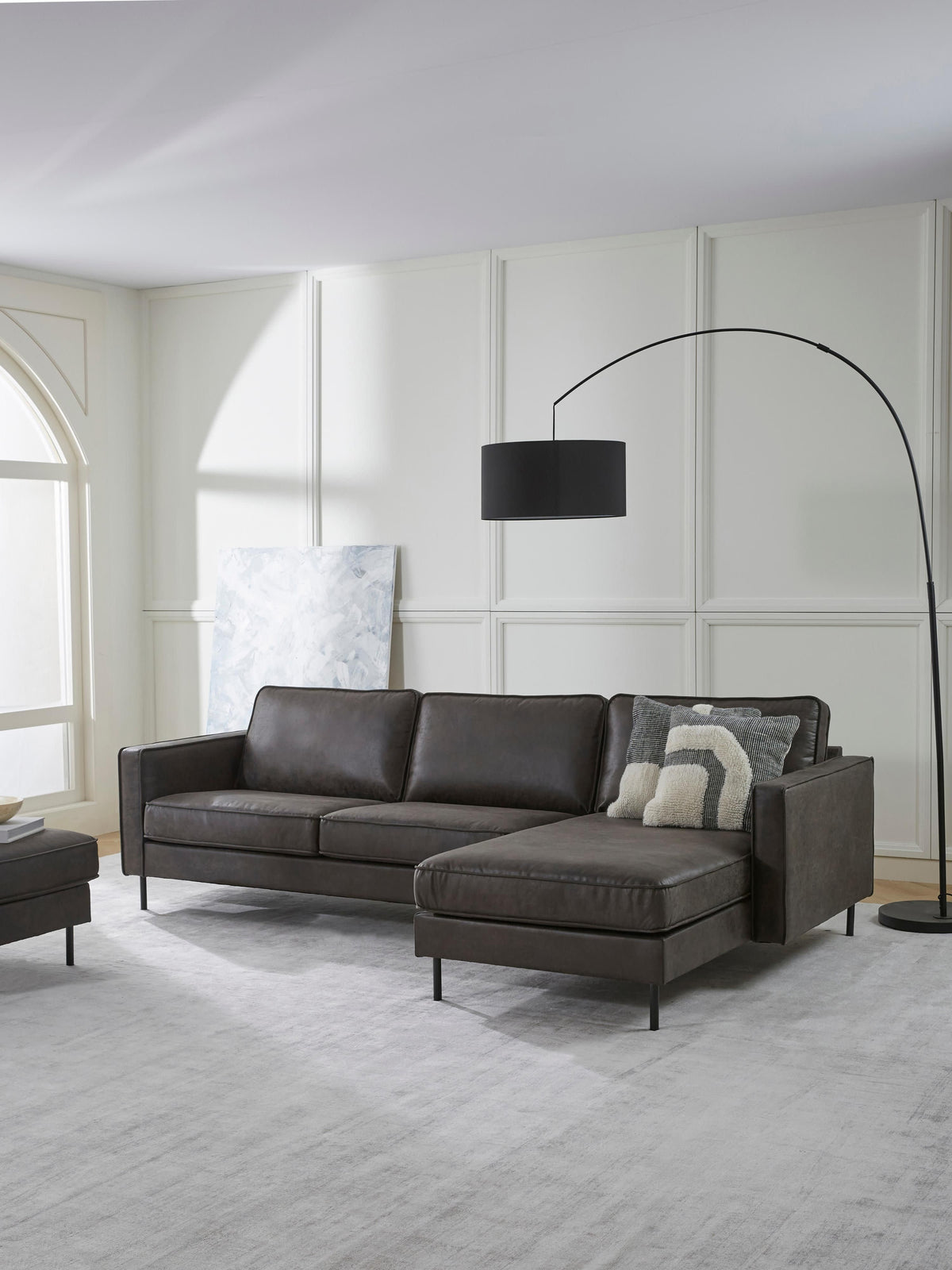 Hunton Leather Corner Sofa (3-Seater)