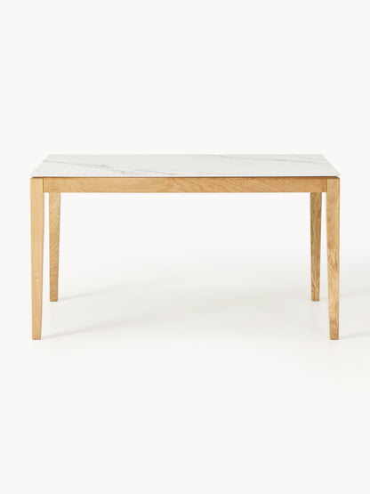 Jacksen Dining Table with Marble-Look Tabletop, in Various Sizes