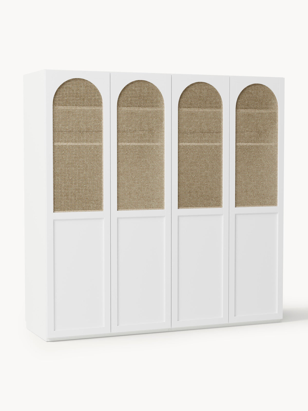 Jeanine Modular Hinged-Door Wardrobe, 200 cm Wide, in Various Sizes