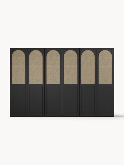 Jeanine Modular Hinged-Door Wardrobe, 300 cm Wide, in Various Sizes