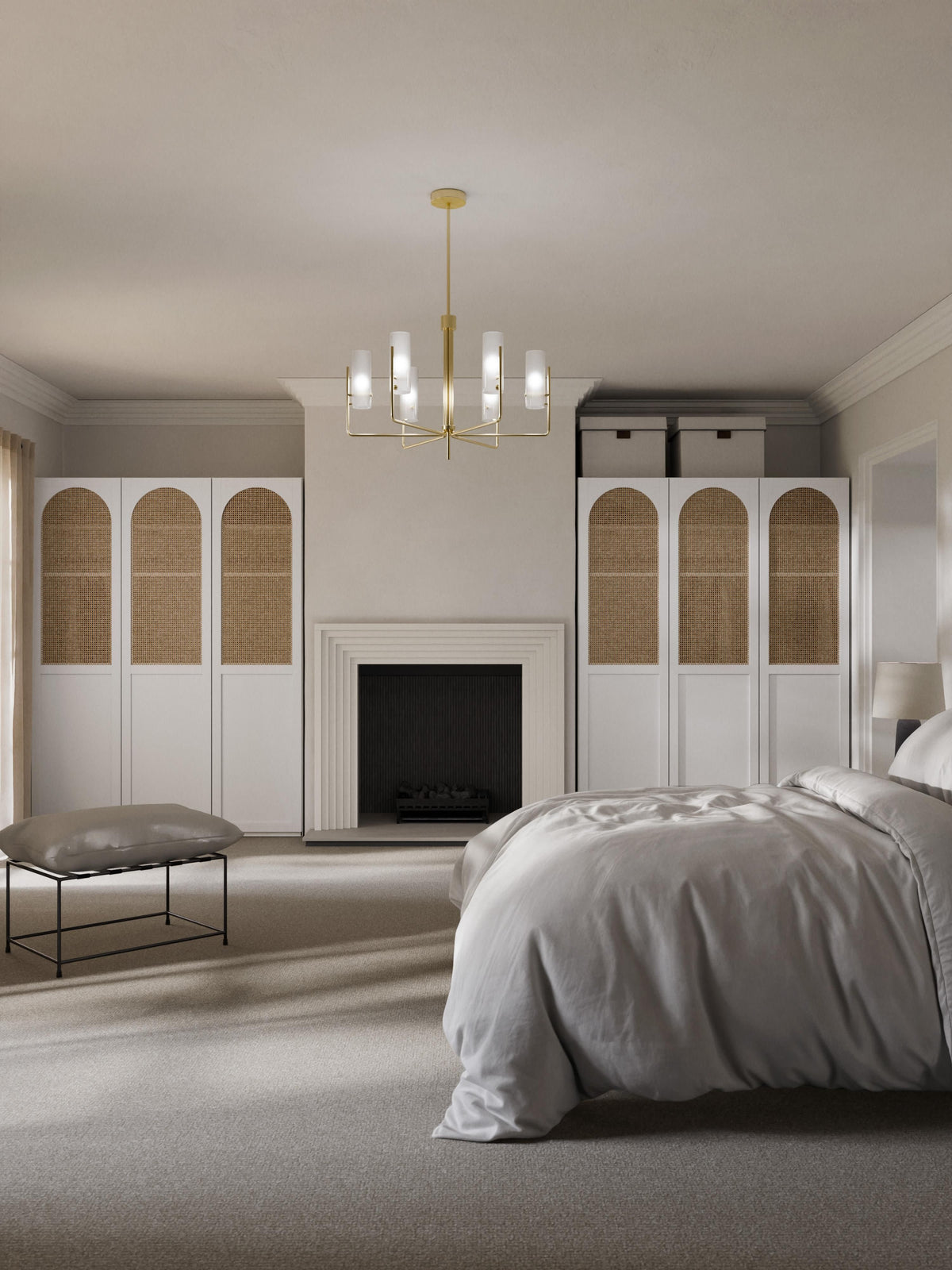 Jeanine Modular Hinged-Door Wardrobe, 50 cm Wide, in Various Sizes