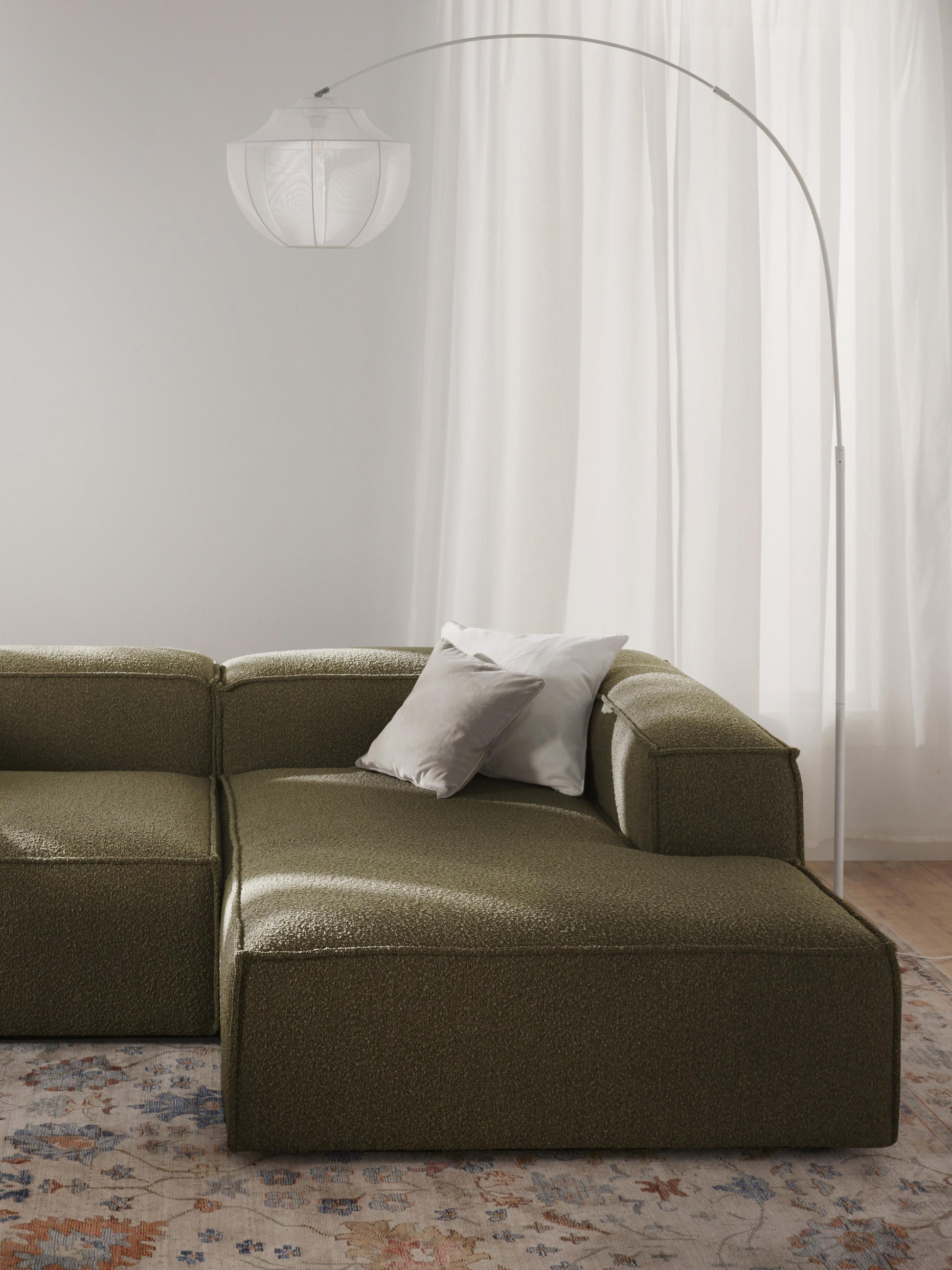 Lennox Bouclé Ottoman Corner Module