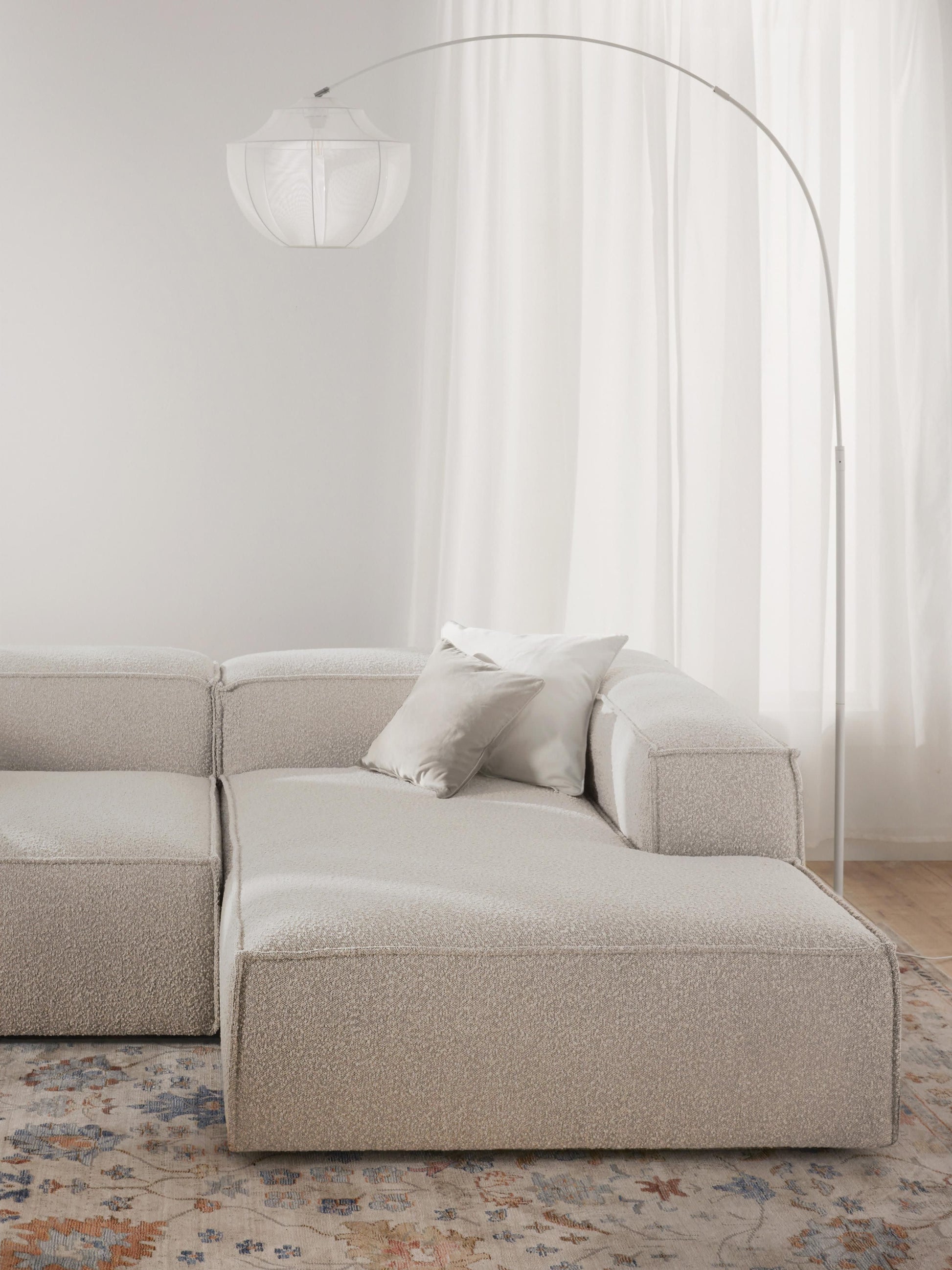Lennox Bouclé Ottoman Corner Module