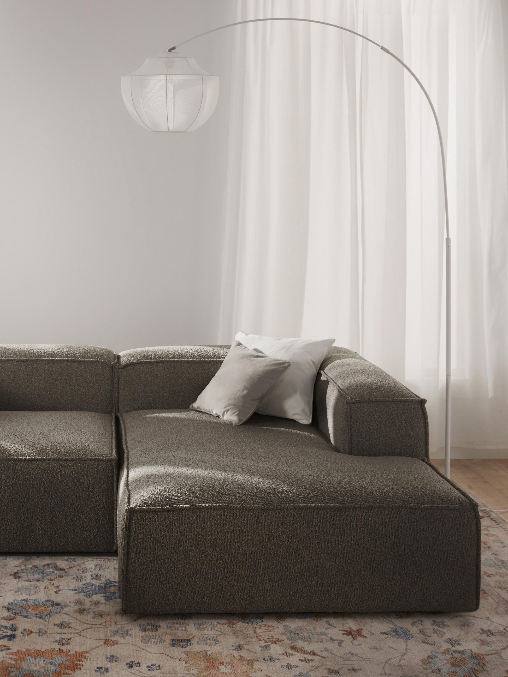 Lennox Bouclé Ottoman Corner Module