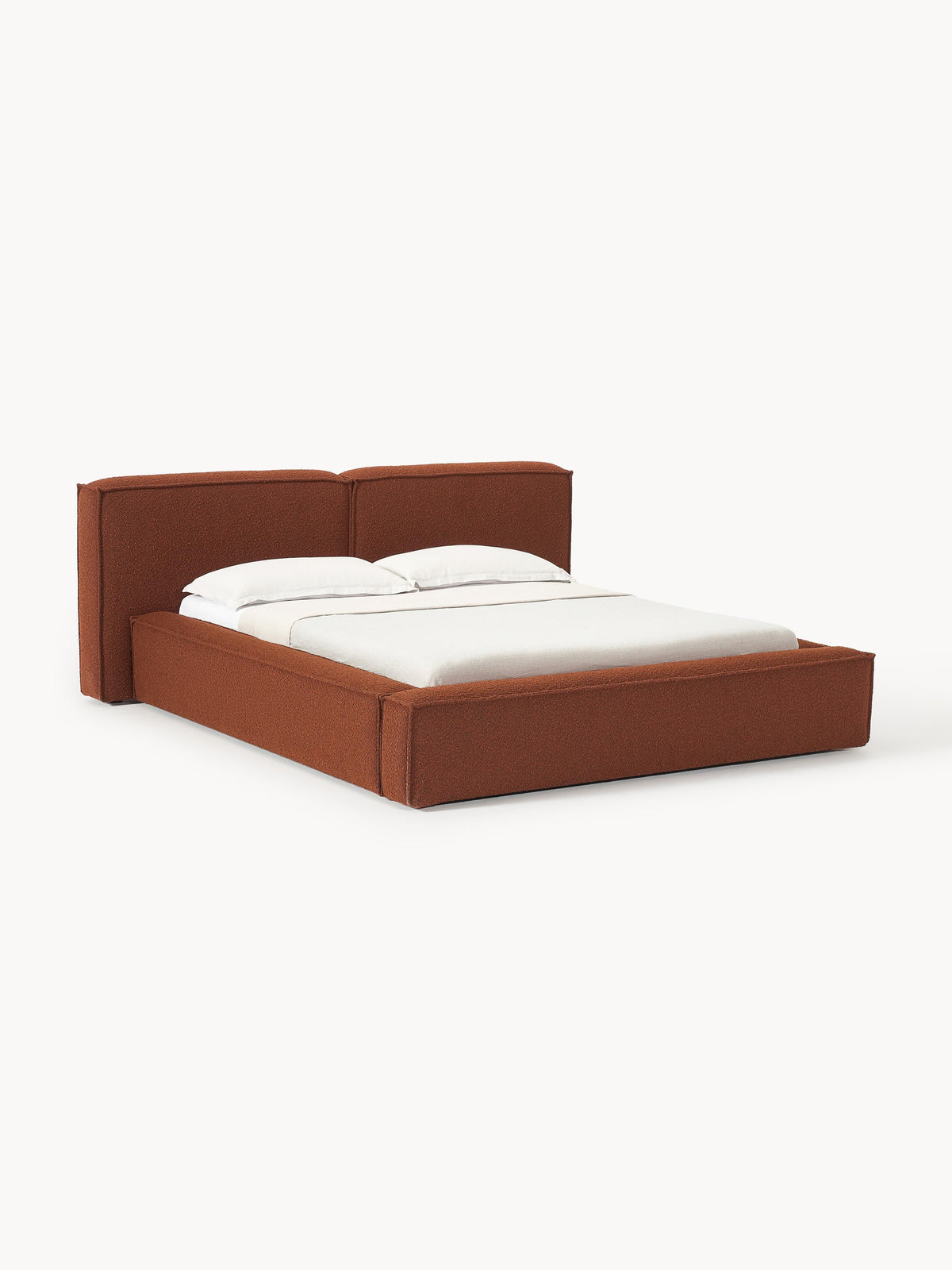 Lennox Bouclé Upholstered Bed with Storage