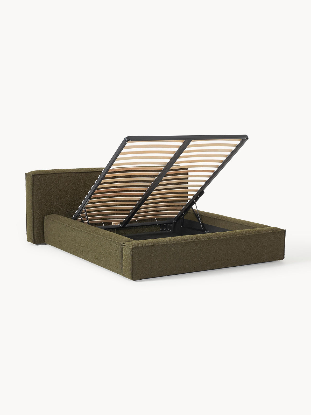 Lennox Bouclé Upholstered Bed with Storage