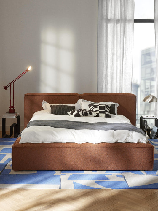 Lennox Bouclé Upholstered Bed with Storage