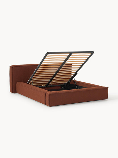 Lennox Bouclé Upholstered Bed with Storage