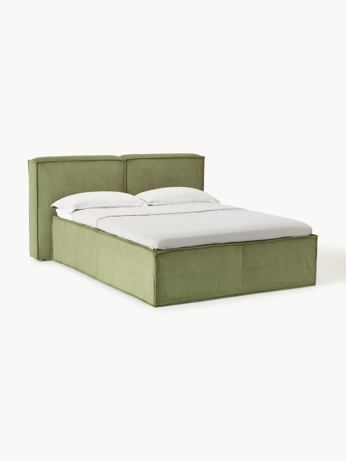Lennox Box Spring Bed in Corduroy