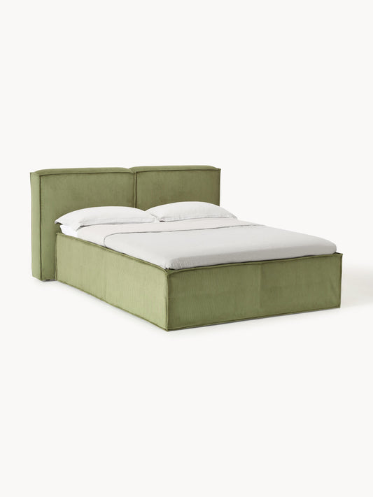 Lennox Box Spring Bed in Corduroy