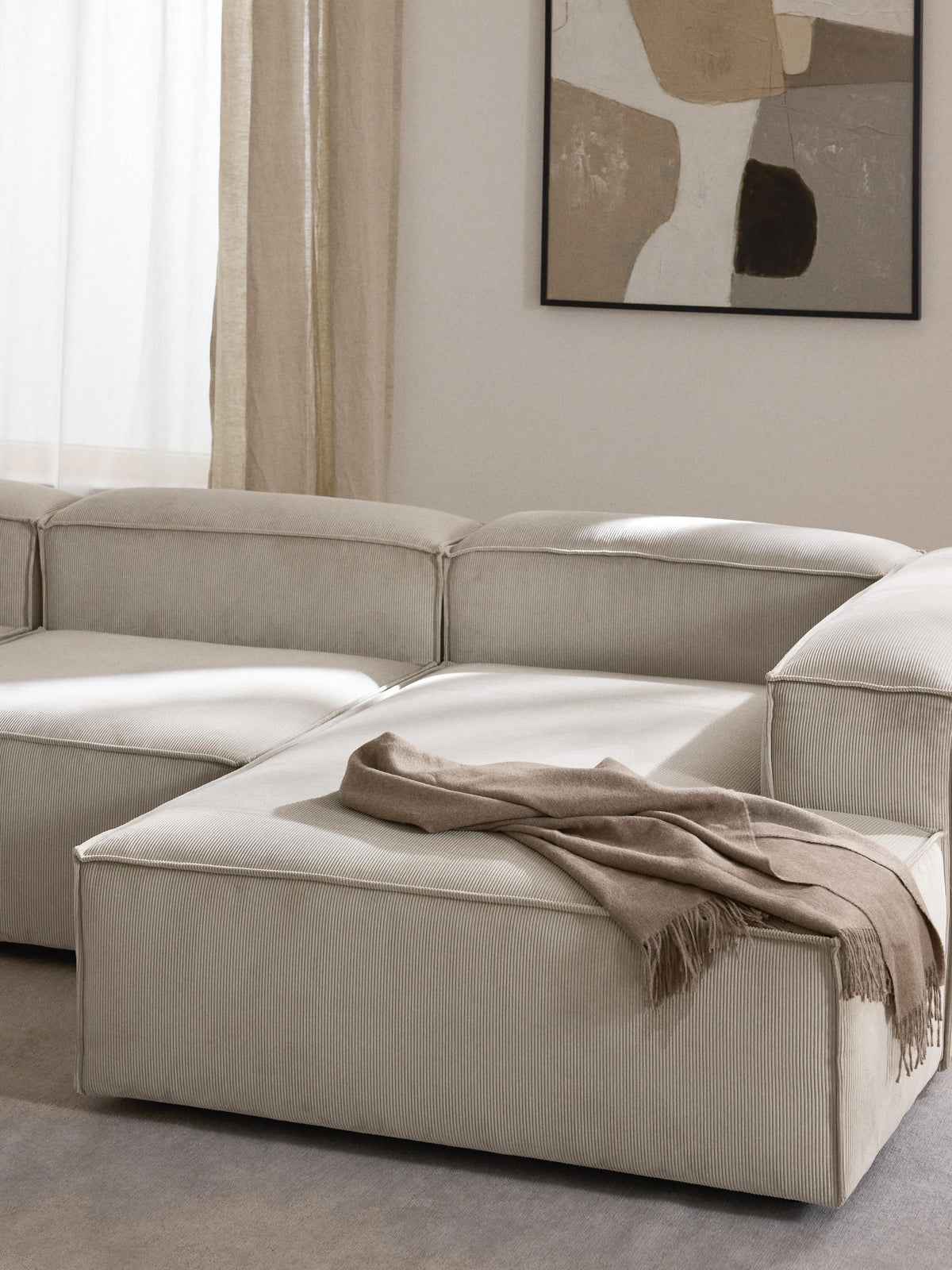 Lennox Corduroy Ottoman Corner Module