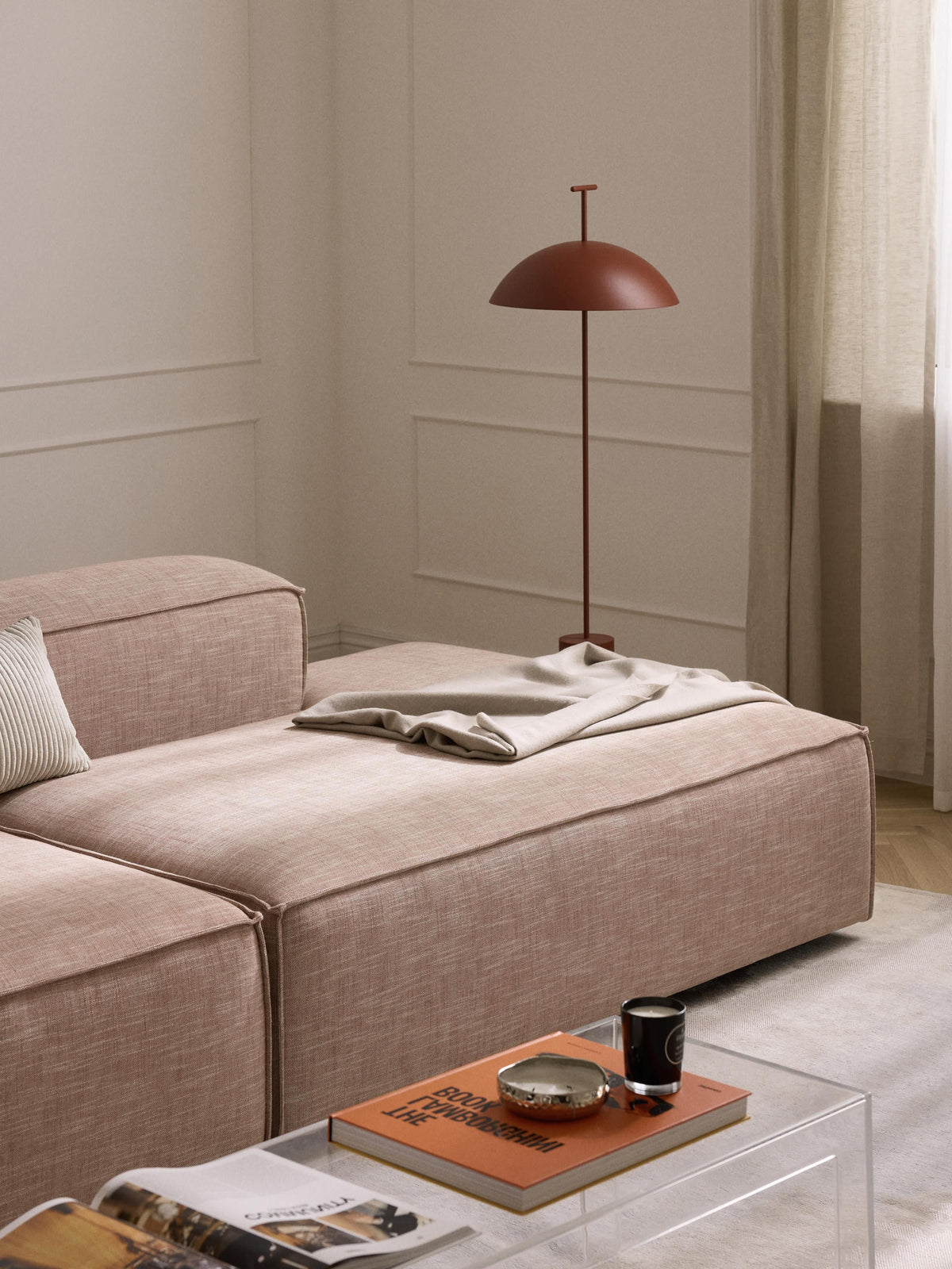 Lennox Linen Blend Ottoman Module