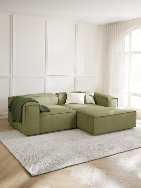 Lennox Modular Corduroy Corner Sofa (2-Seater)