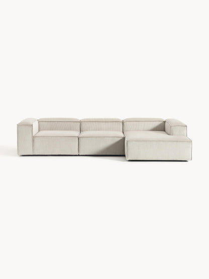 Lennox Modular Corduroy Corner Sofa (4-Seater)