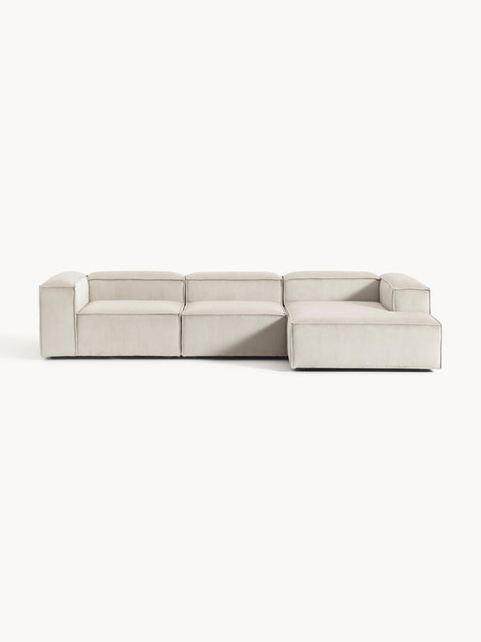 Lennox Modular Corduroy Corner Sofa (4-Seater)
