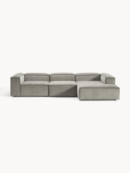 Lennox Modular Corduroy Corner Sofa (4-Seater)