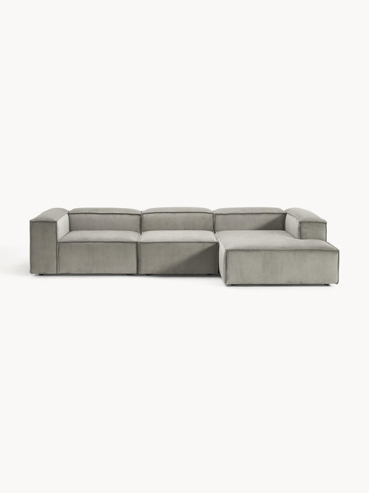 Lennox Modular Corduroy Corner Sofa (4-Seater)