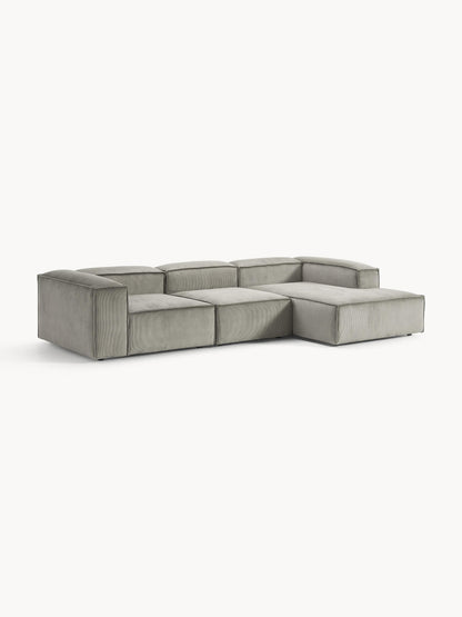 Lennox Modular Corduroy Corner Sofa (4-Seater)